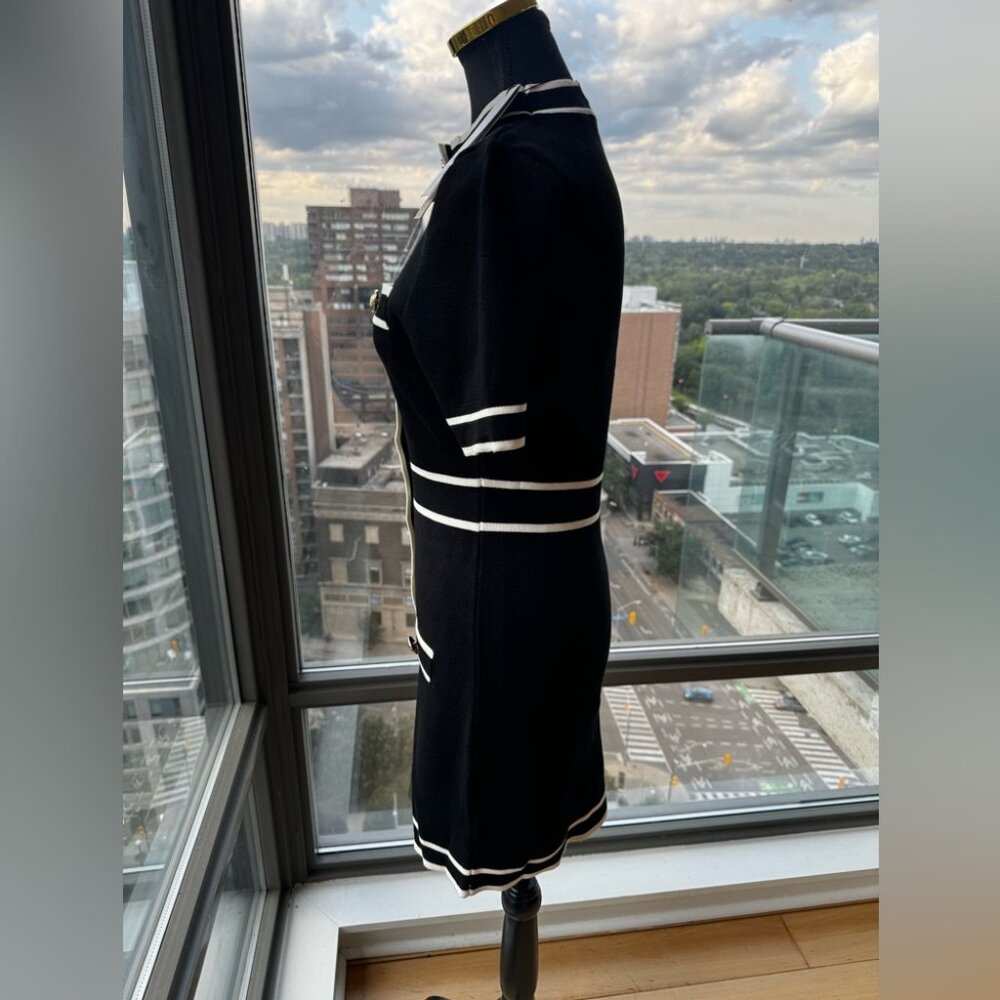 🆕KARL LAGERFELD🧿 NWT Classic Knit Dress with Embroidered Monogram, Black, Sz S - Picture 16 of 16